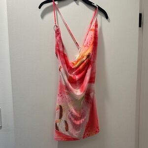 Peppermayo Pink and White Draped Camisole